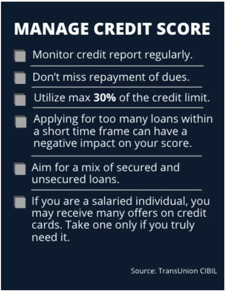 Manage credit score
