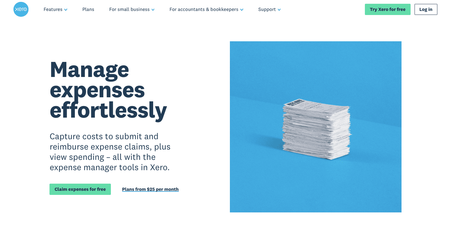 best expense claim software xero
