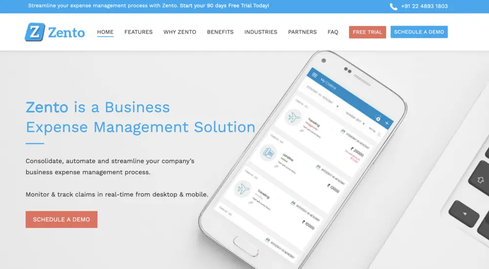 best expense management software india zento