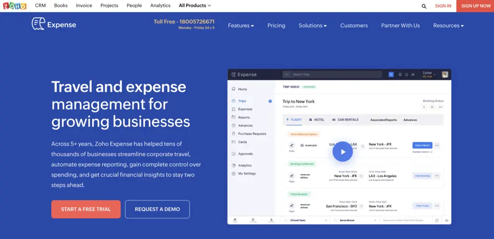 best expense management software india zoho expense