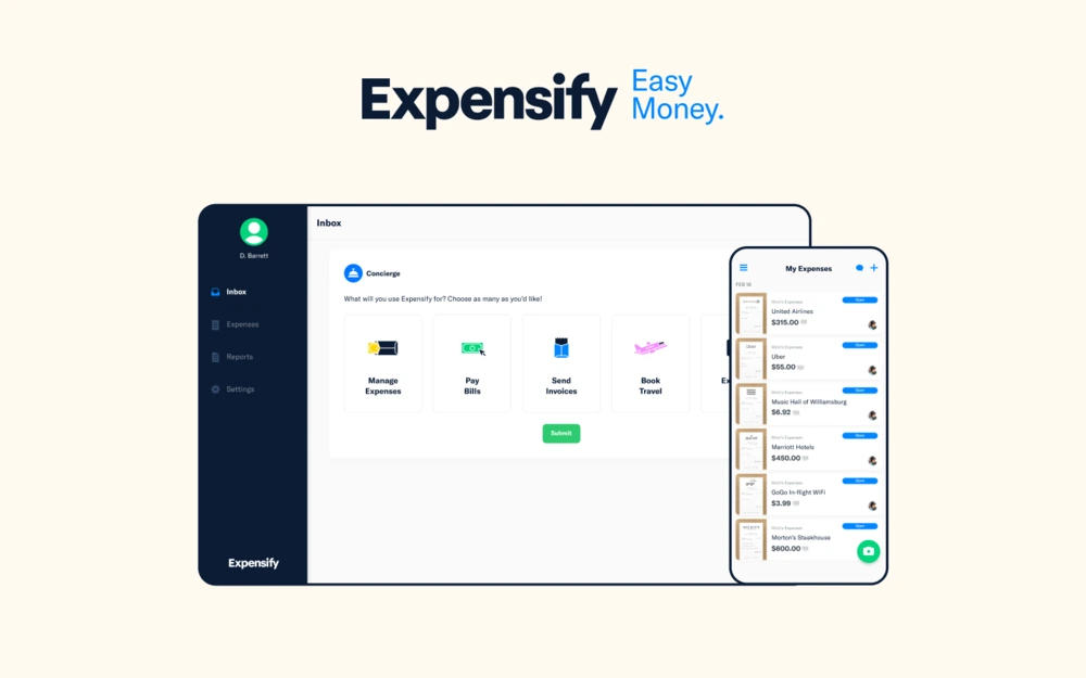 best expense tracker for small business - expensify