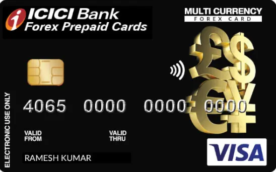 best prepaid travel card for india icici