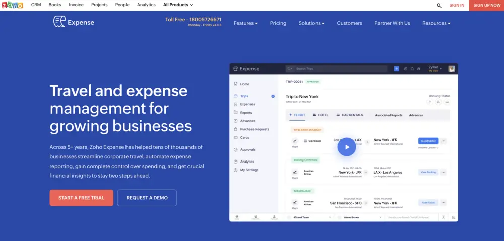 Expensify alternatives competitors zoho expense