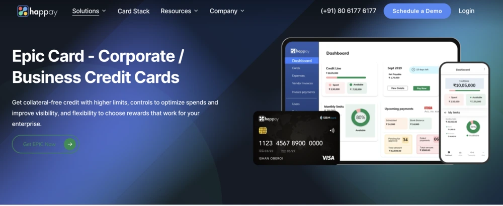 karbon alternatives competitors for corporate credit card happay epic