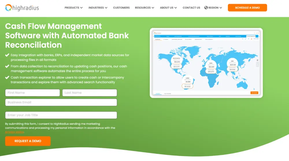 top cash flow management software highradius