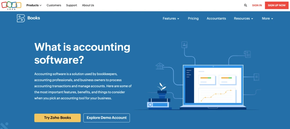 best finance management tools - zoho books for tax preparation