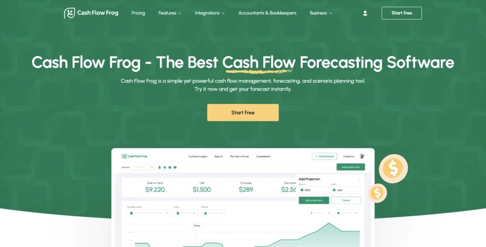 best financial management tools - cash flow frog for cash flow management