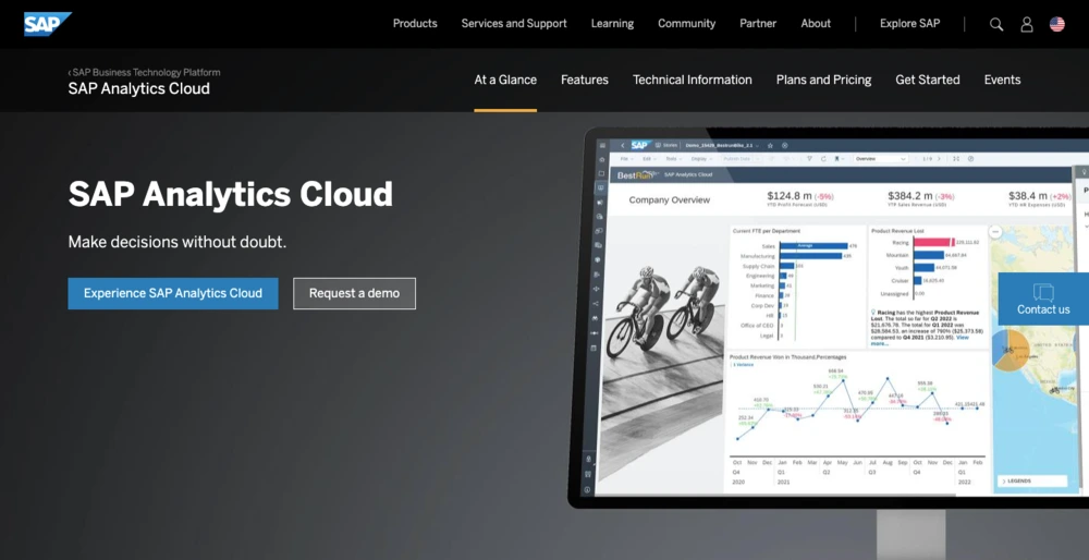 best financial modelling software - sap analytics cloud