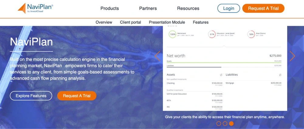 financial planning tools naviplan