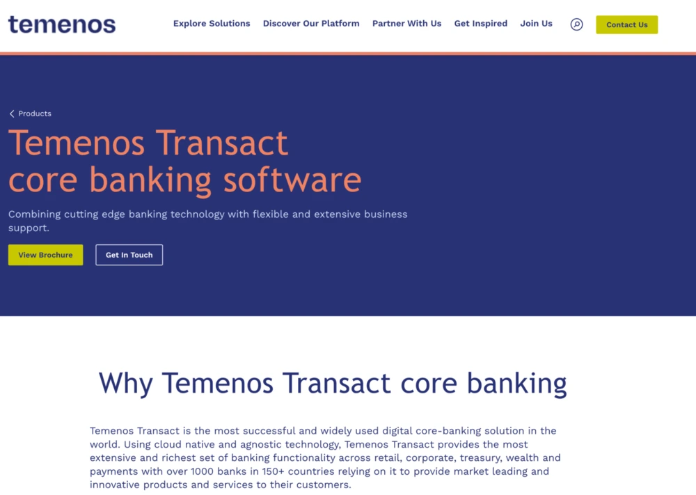 banking software temenos transact
