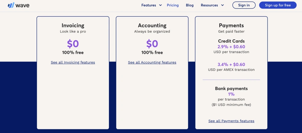 best bookkeeping software wave pricing