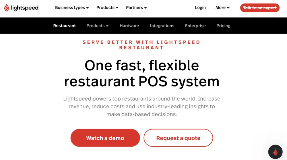 best restaurant billing software lightspeed