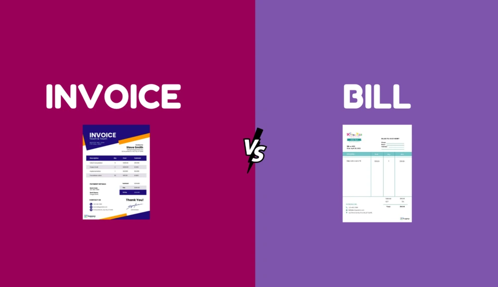 Difference, Invoice vs Bill vs Receipt