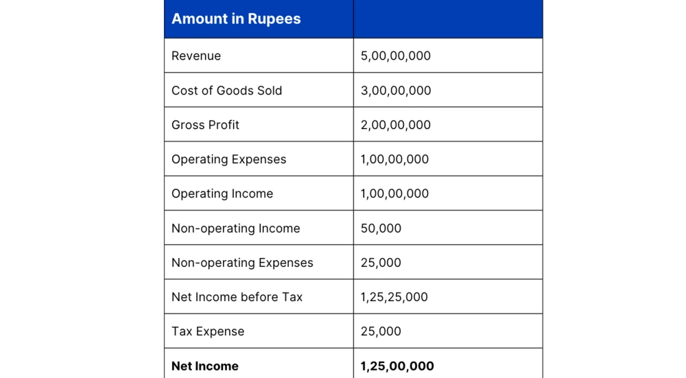 example of an income statement