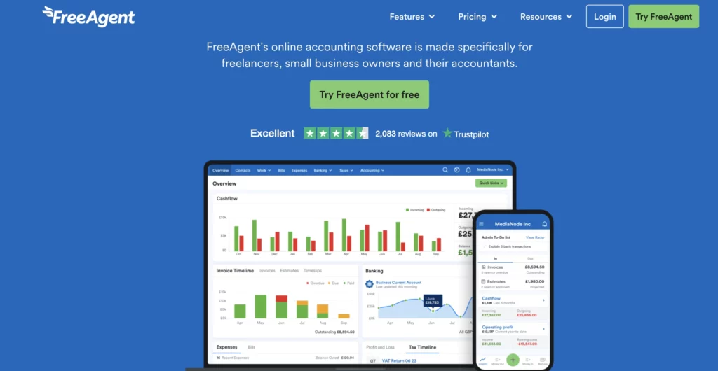 best free accounting software freeagent
